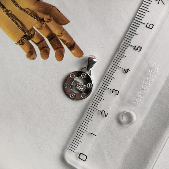Серебряная подвеска с фианитами 0.1ct