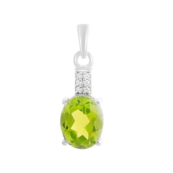 Серебряная подвеска с хризолітом 2.316ct