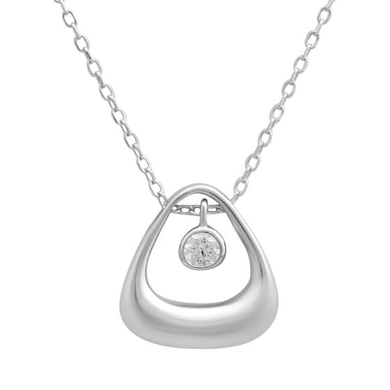 Серебряное колье с фианитами