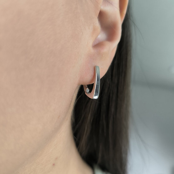 Серебряные серьги без камней