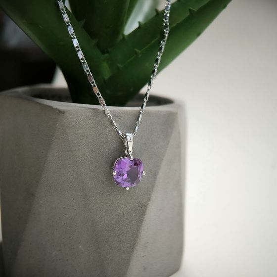 Серебряная подвеска с александритом 5.25ct