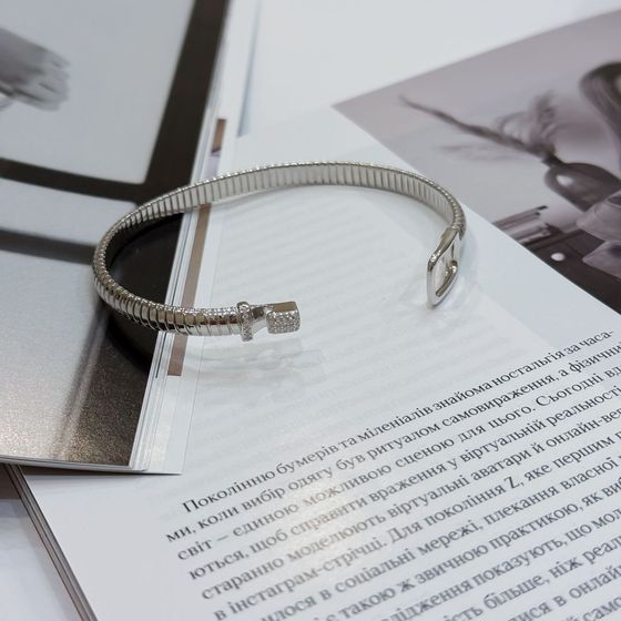 Серебряный браслет с фианитами