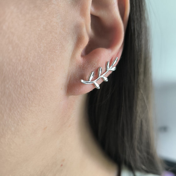 Серебряные серьги без камней