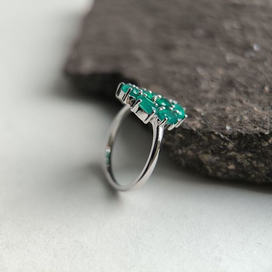 Серебряное кольцо с агатом 1.937ct