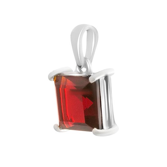 Серебряная подвеска с гранатом 2.15ct