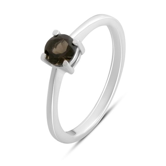 Серебряное кольцо с раухтопазом (дымчатым кварцем) 0.442ct