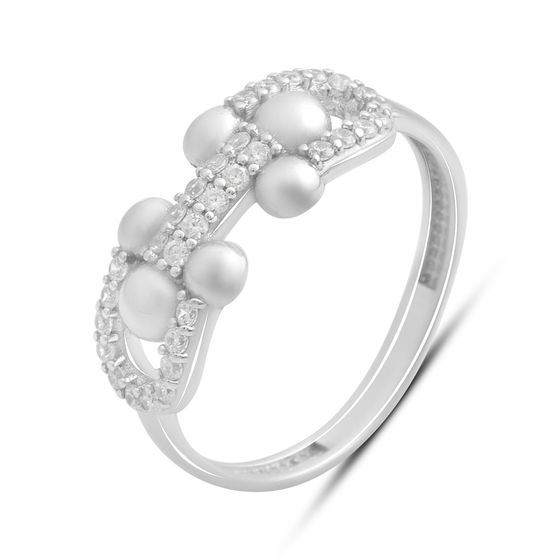 Серебряное кольцо с фианитами 0.32ct