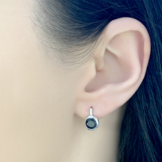 Серебряные серьги с сапфиром 2.12ct