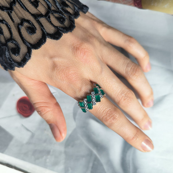 Серебряное кольцо с агатом 4.767ct