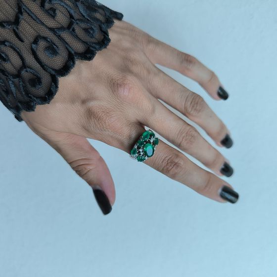 Серебряное кольцо с агатом 2.793ct