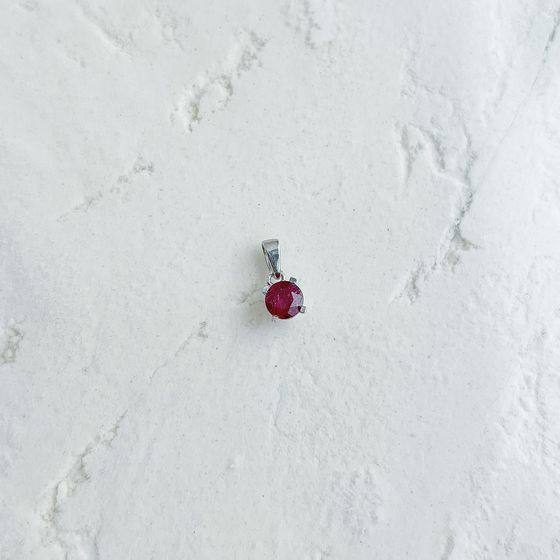 Серебряная подвеска с рубином 0.963ct