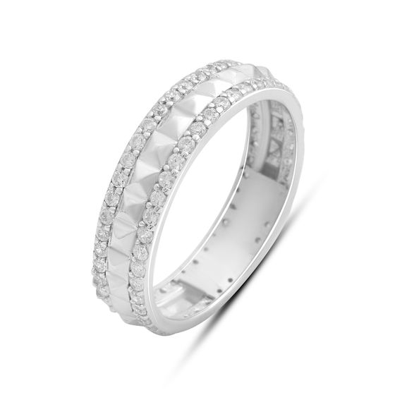 Серебряное кольцо с фианитами