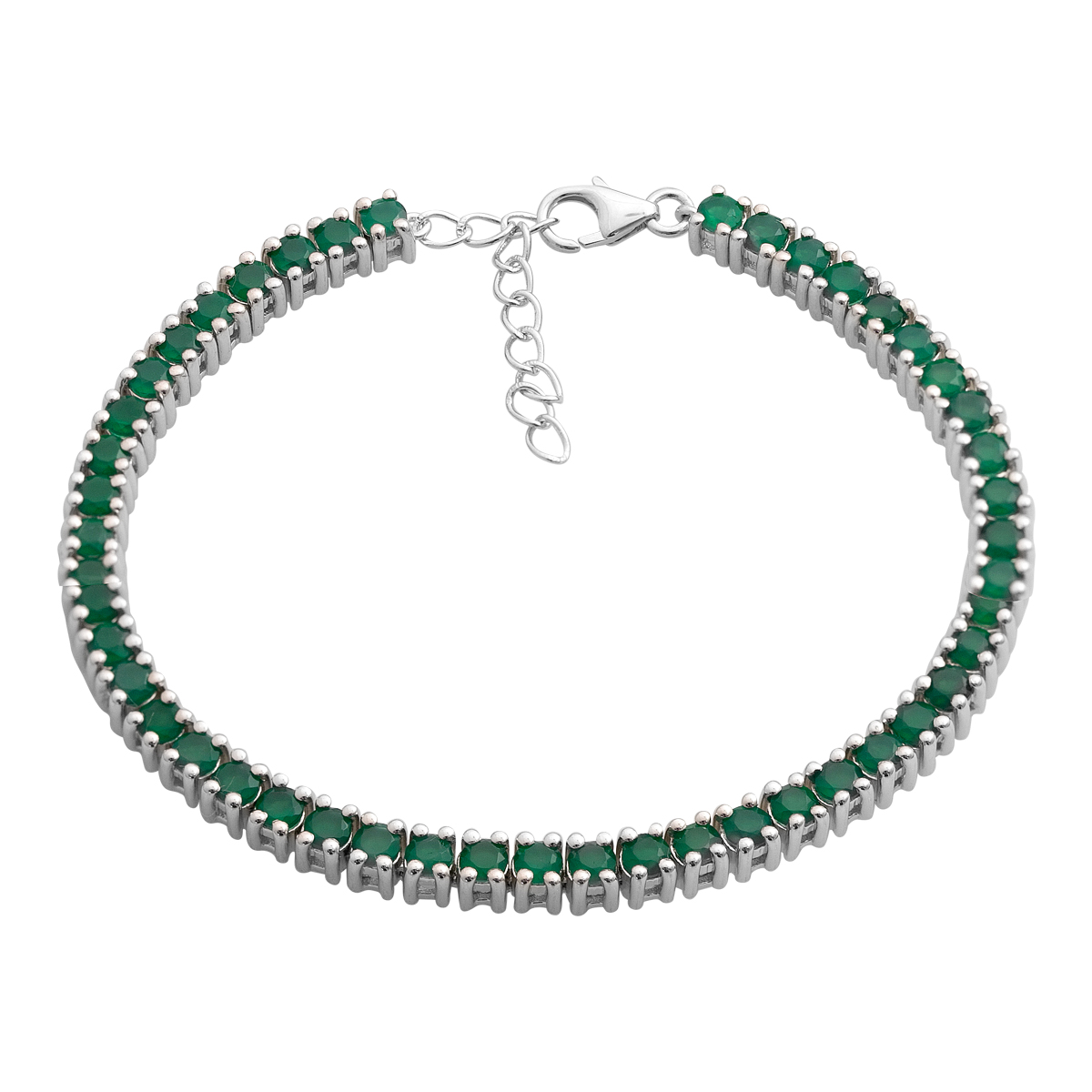 Серебряный браслет с агатом 5.215ct