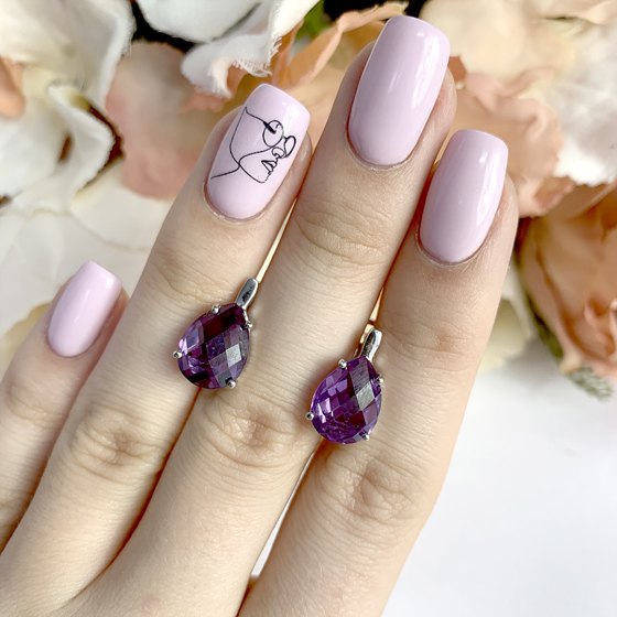 Серебряные серьги с александритом 9.22ct