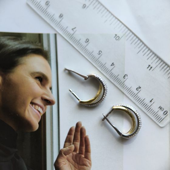 Серебряные серьги с фианитами