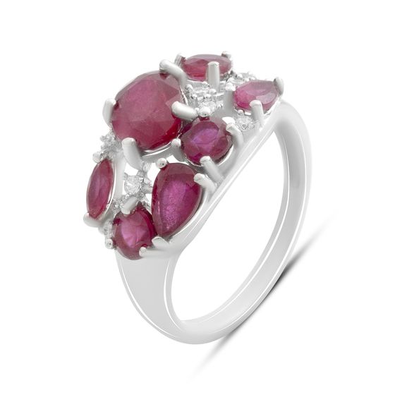 Серебряное кольцо с рубином 4.235ct