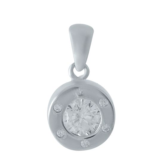 Серебряная подвеска с фианитами