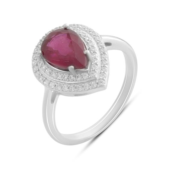 Серебряная подвеска с рубином 3.001ct