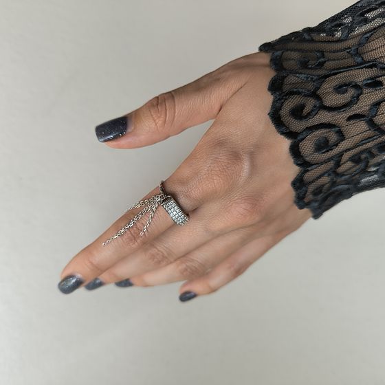 Серебряное кольцо с фианитами