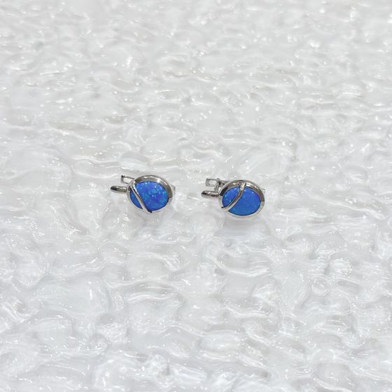 Серебряные серьги с опалом 2.06ct