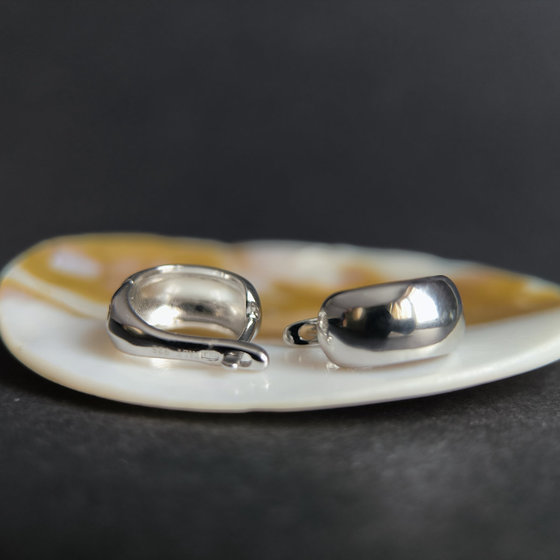 Серебряные серьги без камней