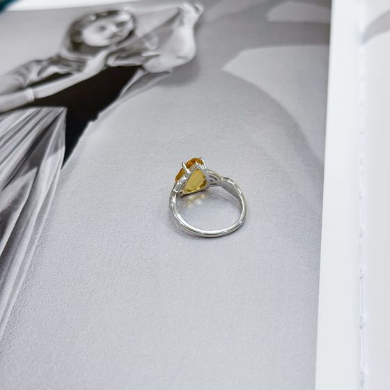 Серебряное кольцо с цитрином nano 3.05ct