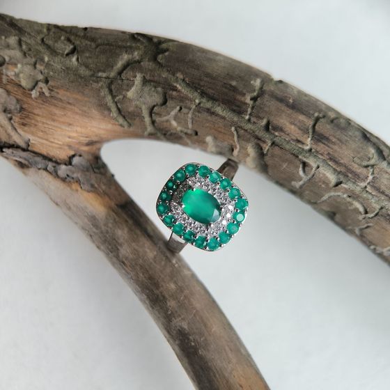 Серебряное кольцо с агатом 1.542ct