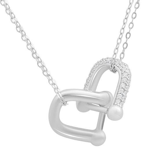 Серебряное колье с фианитами