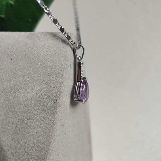 Серебряная подвеска с аметистом 1.81ct