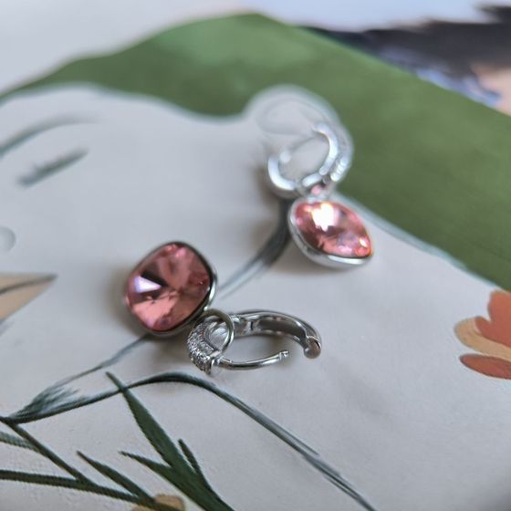 Серебряные серьги с фианитами