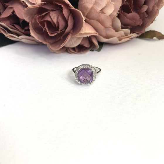 Серебряное кольцо с александритом 5.369ct