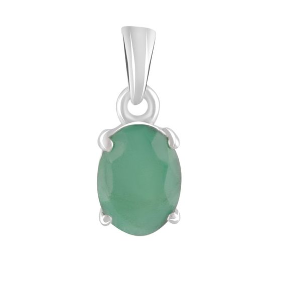 Серебряная подвеска с изумрудом 1.227ct