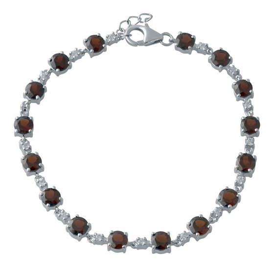 Серебряный браслет с гранатом 10.117ct