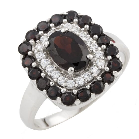 Серебряное кольцо с гранатом 2.106ct