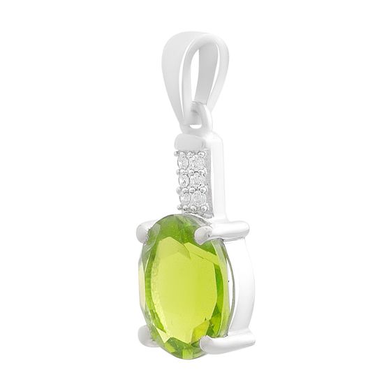 Серебряная подвеска с хризолітом 2.236ct