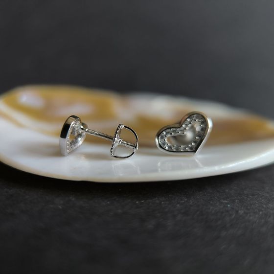 Серебряные серьги с фианитами