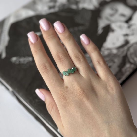 Серебряное кольцо с изумрудом 1.95ct