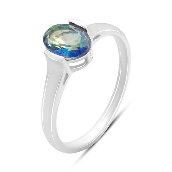Серебряное кольцо с мистик топазом 0.933ct