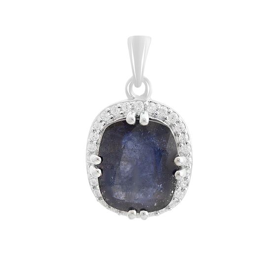 Серебряная подвеска с сапфиром 8ct