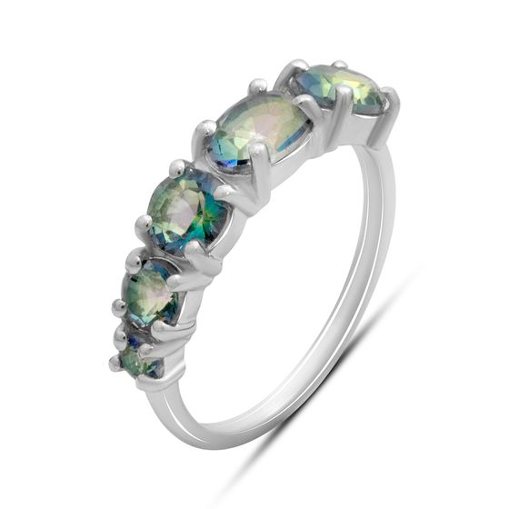 Серебряное кольцо с мистик топазом 1.84ct