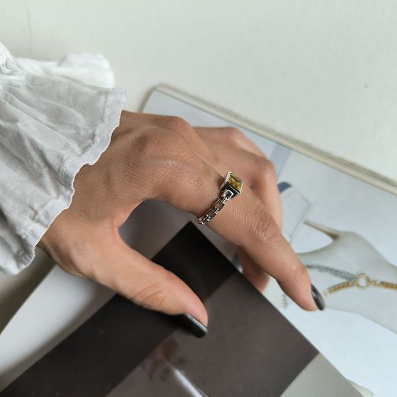 Серебряное кольцо с цитрином nano 1.325ct