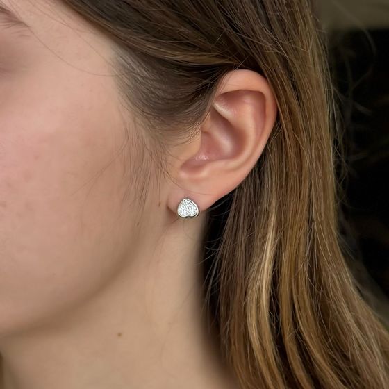 Серебряные серьги с фианитами
