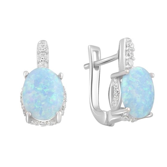 Серебряные серьги с опалом