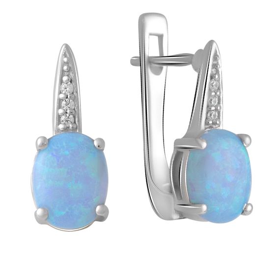 Серебряные серьги с опалом