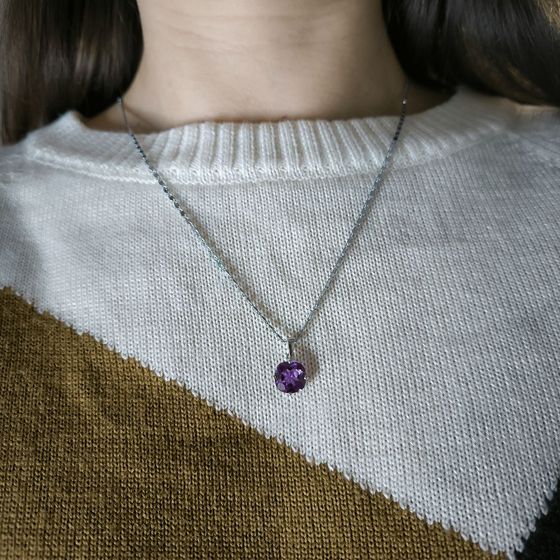 Серебряная подвеска с александритом 5.25ct