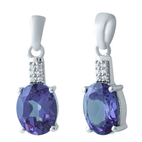 Серебряная подвеска с александритом 3.411ct