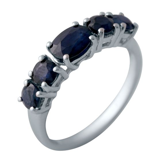 Серебряное кольцо с сапфиром 3.345ct