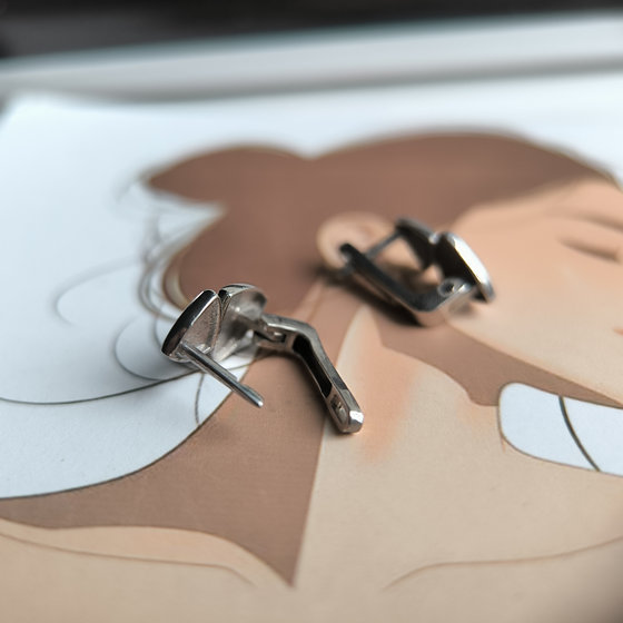 Серебряные серьги без камней