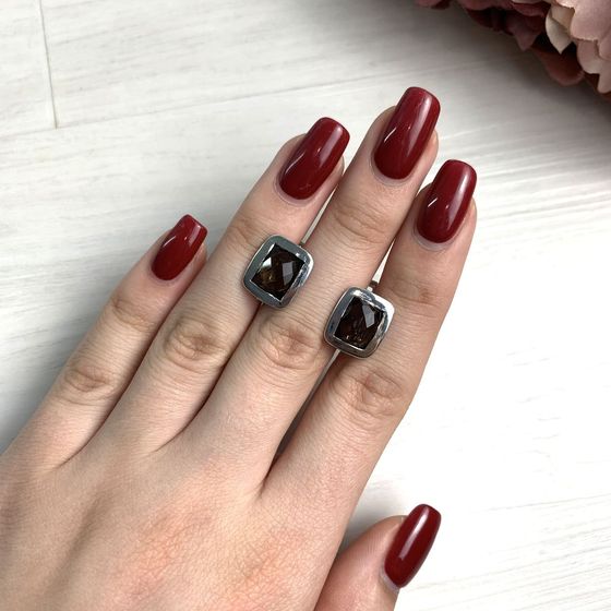 Серебряные серьги с раухтопазом (дымчатым кварцем) 5.092ct