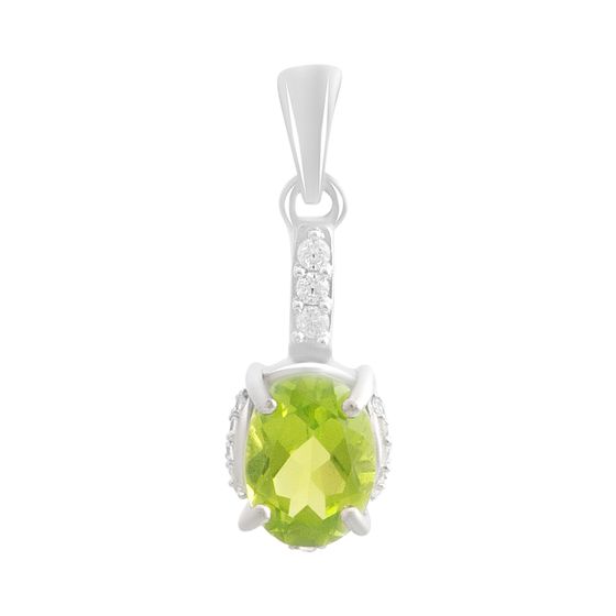 Серебряная подвеска с хризолітом